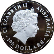Australia 100 Dollars Australian Stories - Sports 2004 KM# 742 ELIZABETH II AUSTRALIA 100 DOLLARS IRB coin obverse Australia 100 Dollars Australian Stories - Sports 2004 KM# 742 ELIZABETH II AUSTRALIA 100 DOLLARS IRB coin obverse