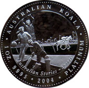 Australia 100 Dollars Australian Stories - Sports 2004 KM# 742 AUSTRALIAN KOALA 1 OZ. 9995 2004 PLATINUM AUSTRALIAN STORIES ~ SPORTS P coin reverse Australia 100 Dollars Australian Stories - Sports 2004 KM# 742 AUSTRALIAN KOALA 1 OZ. 9995 2004 PLATINUM AUSTRALIAN STORIES ~ SPORTS P coin reverse