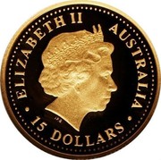 Australia 15 Dollars Brolga 2008 P Proof KM# 1188 ELIZABETH II AUSTRALIA ∙ 15 DOLLARS ∙ IRB coin obverse Australia 15 Dollars Brolga 2008 P Proof KM# 1188 ELIZABETH II AUSTRALIA ∙ 15 DOLLARS ∙ IRB coin obverse