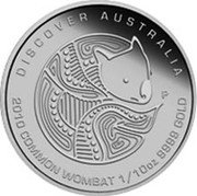 Australia 15 Dollars Discover Australia - Common Wombat 2010 KM# 1425 DISCOVER AUSTRALIA 2010 COMMON WOMBAT 1/10 OZ 9999 GOLD P DB coin reverse Australia 15 Dollars Discover Australia - Common Wombat 2010 KM# 1425 DISCOVER AUSTRALIA 2010 COMMON WOMBAT 1/10 OZ 9999 GOLD P DB coin reverse