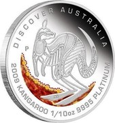 Australia 15 Dollars Discover Australia - Kangaroo 2009 KM# 1232 DISCOVER AUSTRALIA 2009 KANGAROO 1/10 OZ 9995 PLATINUM P DB coin reverse Australia 15 Dollars Discover Australia - Kangaroo 2009 KM# 1232 DISCOVER AUSTRALIA 2009 KANGAROO 1/10 OZ 9995 PLATINUM P DB coin reverse