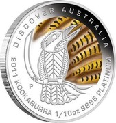 Australia 15 Dollars Discover Australia - Kookaburra 2011 KM# 1550 DISCOVER AUSTRALIA 2011 KOOKABURRA 1/10 OZ 9995 PLATINUM P DB coin reverse Australia 15 Dollars Discover Australia - Kookaburra 2011 KM# 1550 DISCOVER AUSTRALIA 2011 KOOKABURRA 1/10 OZ 9995 PLATINUM P DB coin reverse