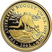 Australia 15 Dollars Kangaroo 2002 KM# 897 AUSTRALIAN NUGGET 1/10 OZ. 9999 GOLD 2002 coin reverse Australia 15 Dollars Kangaroo 2002 KM# 897 AUSTRALIAN NUGGET 1/10 OZ. 9999 GOLD 2002 coin reverse