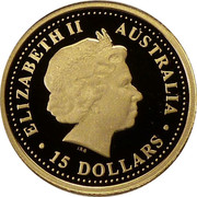 Australia 15 Dollars Platypus 2007 Proof KM# 978 ELIZABETH II AUSTRALIA ∙ 15 DOLLARS ∙ IRB coin obverse Australia 15 Dollars Platypus 2007 Proof KM# 978 ELIZABETH II AUSTRALIA ∙ 15 DOLLARS ∙ IRB coin obverse