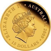 Australia 15 Dollars Sitting Koala 2009 KM# 1114 ELIZABETH II AUSTRALIA 2009 15 DOLLARS IRB coin obverse Australia 15 Dollars Sitting Koala 2009 KM# 1114 ELIZABETH II AUSTRALIA 2009 15 DOLLARS IRB coin obverse