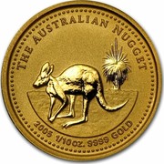 Australia 15 Dollars The Australian Nugget 2004 KM# 907 THE AUSTRALIAN NUGGET 1/10 OZ. 9999 GOLD 2003 JM coin reverse Australia 15 Dollars The Australian Nugget 2004 KM# 907 THE AUSTRALIAN NUGGET 1/10 OZ. 9999 GOLD 2003 JM coin reverse