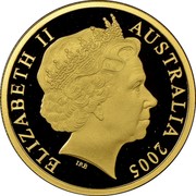 Australia 150 Dollars Rare Birds - Malleefowl 2005 B Proof KM# 752 ELIZABETH II AUSTRALIA 2005 IRB coin obverse Australia 150 Dollars Rare Birds - Malleefowl 2005 B Proof KM# 752 ELIZABETH II AUSTRALIA 2005 IRB coin obverse