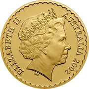 Australia 150 Dollars State Floral Emblems. Sturt's Desert Rose 2002 B Proof KM# 658 ELIZABETH II AUSTRALIA 2002 IRB coin obverse Australia 150 Dollars State Floral Emblems. Sturt's Desert Rose 2002 B Proof KM# 658 ELIZABETH II AUSTRALIA 2002 IRB coin obverse