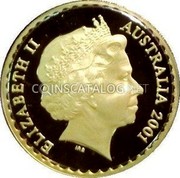 Australia 150 Dollars Wattle Flower 2001 KM# 644 ELIZABETH II AUSTRALIA 2001 IRB coin obverse Australia 150 Dollars Wattle Flower 2001 KM# 644 ELIZABETH II AUSTRALIA 2001 IRB coin obverse