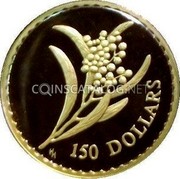 Australia 150 Dollars Wattle Flower 2001 KM# 644 150 DOLLARS coin reverse Australia 150 Dollars Wattle Flower 2001 KM# 644 150 DOLLARS coin reverse
