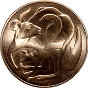 Australia 2 Cents Kangaroo Stuart Devlin 2017 Uncirculated 2 coin reverse Australia 2 Cents Kangaroo Stuart Devlin 2017 Uncirculated 2 coin reverse