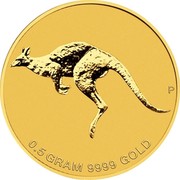Australia 2 Dollars Mini Roo 2010 KM# 1390 0.5 GRAM 9999 GOLD P coin reverse Australia 2 Dollars Mini Roo 2010 KM# 1390 0.5 GRAM 9999 GOLD P coin reverse