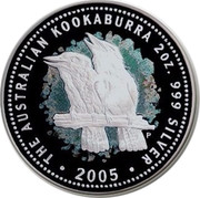 Australia 2 Dollars The Australian Kookaburra 2005 KM# 887 THE AUSTRALIAN KOOKABURRA 2 OZ. 999 SILVER 2005 P RV coin reverse Australia 2 Dollars The Australian Kookaburra 2005 KM# 887 THE AUSTRALIAN KOOKABURRA 2 OZ. 999 SILVER 2005 P RV coin reverse