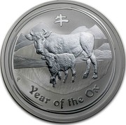 Australia 2 Dollars Year of the Ox 2009 KM# 1751 YEAR OF THE OX P coin reverse Australia 2 Dollars Year of the Ox 2009 KM# 1751 YEAR OF THE OX P coin reverse