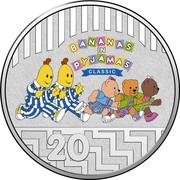 Australia 20 Cents 25th Anniversary Bananas in Pyjamas 2017  BANANAS IN PYJAMAS CLASSIC 20 coin reverse Australia 20 Cents 25th Anniversary Bananas in Pyjamas 2017  BANANAS IN PYJAMAS CLASSIC 20 coin reverse