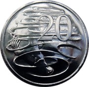 Australia 20 Cents 50 Years of Decimal Currency 2016  20 SD coin reverse Australia 20 Cents 50 Years of Decimal Currency 2016  20 SD coin reverse