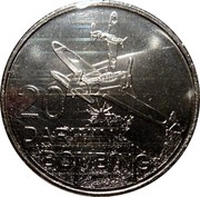 Australia 20 Cents Darwin Bombing 2016  20 DARWIN BOMBING coin reverse Australia 20 Cents Darwin Bombing 2016  20 DARWIN BOMBING coin reverse