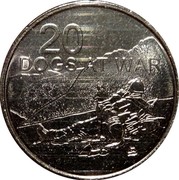 Australia 20 Cents Dogs at War 2016  20 DOGS AT WAR coin reverse Australia 20 Cents Dogs at War 2016  20 DOGS AT WAR coin reverse