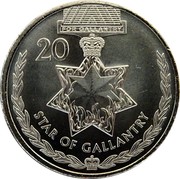 Australia 20 Cents Legends of the Anzacs - Star of Gallantry 2017 UNC FOR GALLANTRY 20 STAR OF GALLANTRY coin reverse Australia 20 Cents Legends of the Anzacs - Star of Gallantry 2017 UNC FOR GALLANTRY 20 STAR OF GALLANTRY coin reverse