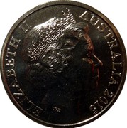 Australia 20 Cents Royal Australian Navy 2015  ELIZABETH II AUSTRALIA 2015 IRB coin obverse Australia 20 Cents Royal Australian Navy 2015  ELIZABETH II AUSTRALIA 2015 IRB coin obverse