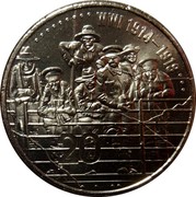 Australia 20 Cents WWI 1914 - 1918 2015  WWI 1914-1918 20 coin reverse Australia 20 Cents WWI 1914 - 1918 2015  WWI 1914-1918 20 coin reverse