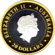 Australia 20 Dollars Gregorian Millenium 2001 KM# 595 ELIZABETH II AUSTRALIA 20 DOLLARS IRB coin obverse Australia 20 Dollars Gregorian Millenium 2001 KM# 595 ELIZABETH II AUSTRALIA 20 DOLLARS IRB coin obverse
