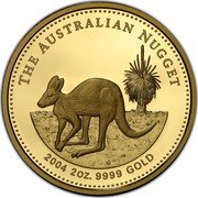 Australia 200 Dollars Australian Kangaroo 2004 KM# 910 THE AUSTRALIAN NUGGET 2004 2 OZ. 9999 GOLD P coin reverse Australia 200 Dollars Australian Kangaroo 2004 KM# 910 THE AUSTRALIAN NUGGET 2004 2 OZ. 9999 GOLD P coin reverse