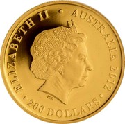 Australia 200 Dollars Koala sleeping 2012 P Proof KM# 1846 ELIZABETH II • AUSTRALIA 2012 • 200 DOLLARS • IRB coin obverse Australia 200 Dollars Koala sleeping 2012 P Proof KM# 1846 ELIZABETH II • AUSTRALIA 2012 • 200 DOLLARS • IRB coin obverse
