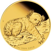 Australia 200 Dollars Koala sleeping 2012 P Proof KM# 1846 2 OZ 9999 GOLD P AH coin reverse Australia 200 Dollars Koala sleeping 2012 P Proof KM# 1846 2 OZ 9999 GOLD P AH coin reverse