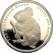 Australia 200 Dollars The Australian Koala 2004 KM# 934 THE AUSTRALIAN KOALA 2004 2 OZ. 9995 PLATINUM P TF coin reverse Australia 200 Dollars The Australian Koala 2004 KM# 934 THE AUSTRALIAN KOALA 2004 2 OZ. 9995 PLATINUM P TF coin reverse