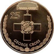 Australia 25 Cents Legends of the Anzacs - George Cross 2017  25 FOR GALLANTRY GEORGE CROSS coin reverse Australia 25 Cents Legends of the Anzacs - George Cross 2017  25 FOR GALLANTRY GEORGE CROSS coin reverse