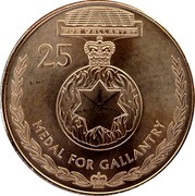 Australia 25 Cents Legends of the Anzacs - Medal for Gallantry 2017  FOR GALLANTRY 25 MEDAL FOR GALLANTRY coin reverse Australia 25 Cents Legends of the Anzacs - Medal for Gallantry 2017  FOR GALLANTRY 25 MEDAL FOR GALLANTRY coin reverse