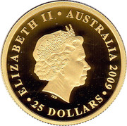 Australia 25 Dollars 2010 FIFA World Cup - South Africa 2009 P Proof KM# 1247 ELIZABETH II AUSTRALIA ∙ 25 DOLLARS ∙ IRB coin obverse Australia 25 Dollars 2010 FIFA World Cup - South Africa 2009 P Proof KM# 1247 ELIZABETH II AUSTRALIA ∙ 25 DOLLARS ∙ IRB coin obverse