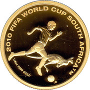Australia 25 Dollars 2010 FIFA World Cup - South Africa 2009 P Proof KM# 1247 2010 FIFA WORLD CUP SOUTH AFRICA™ 1/4OZ 9999 GOLD P coin reverse Australia 25 Dollars 2010 FIFA World Cup - South Africa 2009 P Proof KM# 1247 2010 FIFA WORLD CUP SOUTH AFRICA™ 1/4OZ 9999 GOLD P coin reverse