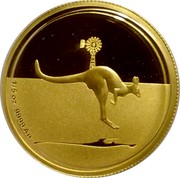 Australia 25 Dollars Kangaroo in outback 2010 Proof KM# 1507 1/5 OZ .9999 AU coin reverse Australia 25 Dollars Kangaroo in outback 2010 Proof KM# 1507 1/5 OZ .9999 AU coin reverse