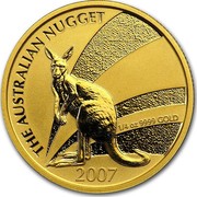 Australia 25 Dollars The Australian Nugget 2007 P KM# 1777 THE AUSTRALLIAN NUGGET 2007 1/4 OZ 9999 GOLD 2007 coin reverse Australia 25 Dollars The Australian Nugget 2007 P KM# 1777 THE AUSTRALLIAN NUGGET 2007 1/4 OZ 9999 GOLD 2007 coin reverse