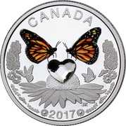 Canada 3 Dollars Celebration of Love with Crystal Heart 2017 Proof CANADA 2017 JK coin reverse Canada 3 Dollars Celebration of Love with Crystal Heart 2017 Proof CANADA 2017 JK coin reverse