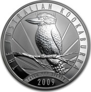 Australia 30 Dollars Kookaburra with sunburst on a background 2009 KM# 1115 AUSTRALIAN KOOKABURRA 1 KILO 999 SILVER 2009 P20 coin reverse Australia 30 Dollars Kookaburra with sunburst on a background 2009 KM# 1115 AUSTRALIAN KOOKABURRA 1 KILO 999 SILVER 2009 P20 coin reverse