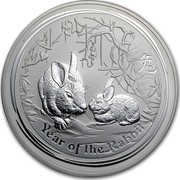 Australia 30 Dollars Lunar Year of the Rabbit 2011 KM# 1479 YEAR OF THE RABBIT P coin reverse Australia 30 Dollars Lunar Year of the Rabbit 2011 KM# 1479 YEAR OF THE RABBIT P coin reverse
