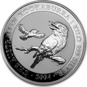 Australia 30 Dollars The Australian Kookaburra 2004 KM# 882 THE AUSTRALIAN KOOKABURRA 1 KILO 999 SILVER 2003 P JR coin reverse Australia 30 Dollars The Australian Kookaburra 2004 KM# 882 THE AUSTRALIAN KOOKABURRA 1 KILO 999 SILVER 2003 P JR coin reverse