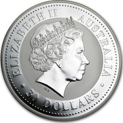 Australia 30 Dollars The Australian Kookaburra 2007 KM# 892 ELIZABETH II AUSTRALIA 30 DOLLARS IRB coin obverse Australia 30 Dollars The Australian Kookaburra 2007 KM# 892 ELIZABETH II AUSTRALIA 30 DOLLARS IRB coin obverse
