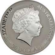 Australia 30 Dollars XVIII Commonwealth Games in Melbourne 2006 Proof KM# 784 ELIZABETH II AUSTRALIA 2006 ∙30 DOLLARS∙ IRB coin obverse