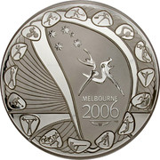 Australia 30 Dollars XVIII Commonwealth Games in Melbourne 2006 Proof KM# 784 MELBOURNE 2006 coin reverse