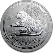 Australia 30 Dollars Year of the Tiger 2010 KM# 1374 YEAR OF THE TIGER P coin reverse Australia 30 Dollars Year of the Tiger 2010 KM# 1374 YEAR OF THE TIGER P coin reverse