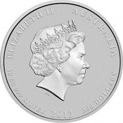 Australia 300 Dollars Year of the Dragon 2012 KM# 1669 ELIZABETH II AUSTRALIA 10 KG 999 SILVER 2012 300 DOLLARS coin obverse Australia 300 Dollars Year of the Dragon 2012 KM# 1669 ELIZABETH II AUSTRALIA 10 KG 999 SILVER 2012 300 DOLLARS coin obverse