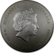Australia 300 Dollars Year of the Rabbit 2011 KM# 1480 ELIZABETH II AUSTRALIA 10 KILO 999 SILVER 2011 300 DOLLARS coin obverse Australia 300 Dollars Year of the Rabbit 2011 KM# 1480 ELIZABETH II AUSTRALIA 10 KILO 999 SILVER 2011 300 DOLLARS coin obverse