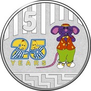 Australia 5 Cents 25th Anniversary Bananas in Pyjamas 2017  5 25 YEARS coin reverse Australia 5 Cents 25th Anniversary Bananas in Pyjamas 2017  5 25 YEARS coin reverse