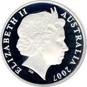 Australia 5 Dollars 150 Years of State Government 2007 KM# 1046 ELIZABETH II AUSTRALIA 2007 IRB coin obverse Australia 5 Dollars 150 Years of State Government 2007 KM# 1046 ELIZABETH II AUSTRALIA 2007 IRB coin obverse