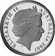 Australia 5 Dollars 75th Anniversary Sydney Harbour Bridge 2007 Proof KM# 1013 ELIZABETH II AUSTRALIA 2007 coin obverse Australia 5 Dollars 75th Anniversary Sydney Harbour Bridge 2007 Proof KM# 1013 ELIZABETH II AUSTRALIA 2007 coin obverse
