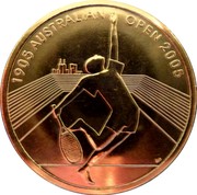 Australia 5 Dollars Australian Open 2005 2005 KM# 750 1905 AUSTRALIAN OPEN 2005 coin reverse